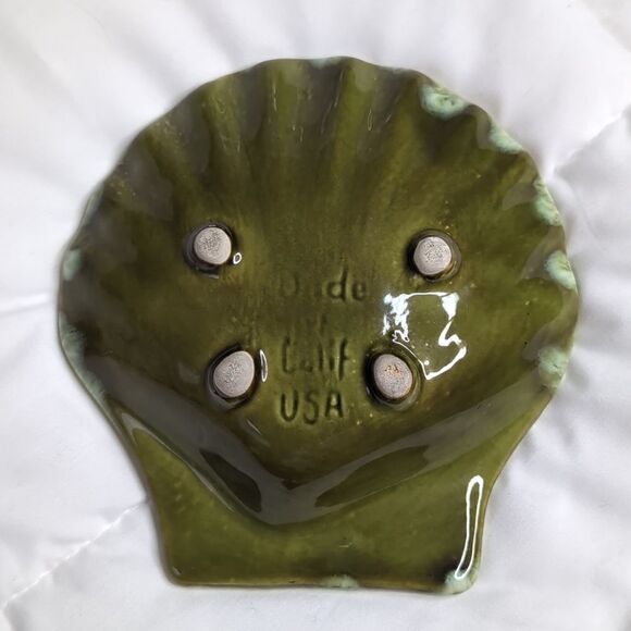 Handmade Green Decorative Shells Wade of California USA 699 - Picture 7 of 12